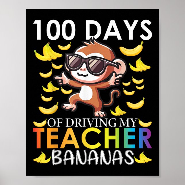 100 dagars körning av min lärare Bananas 100 dagar Poster (Framsidan)