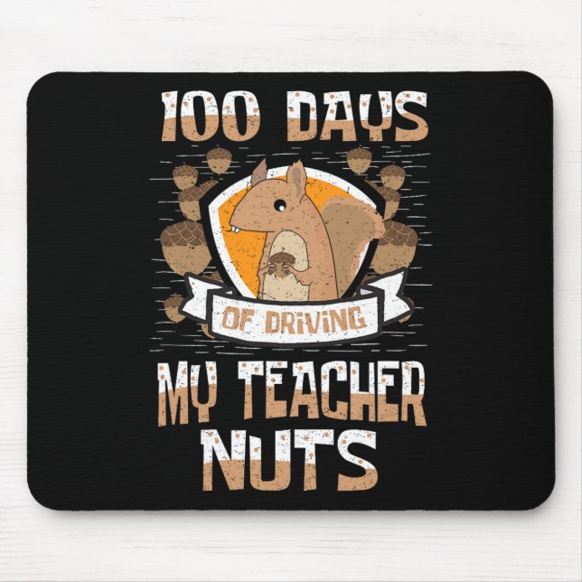 100 dagars körning av min lärare Nöt 100 Musmatta (Framsidan)