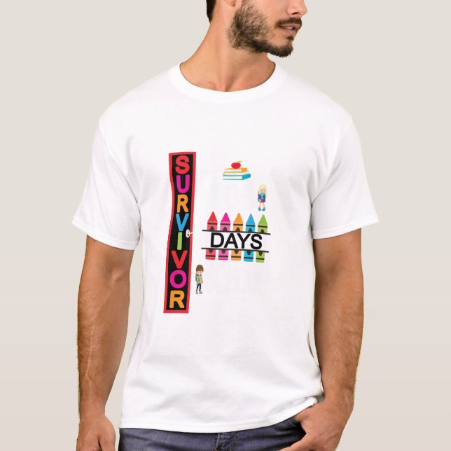 100 dagars Långärmad till lärare T Shirt (Framsida)