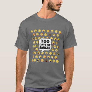 100 dagars leende Emoji-fritidsflickor 100 dagar T Shirt