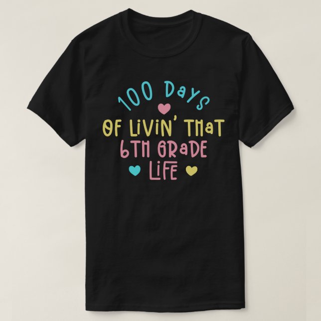 100 dagars livstid i 6e Klass T Shirt (Design framsida)