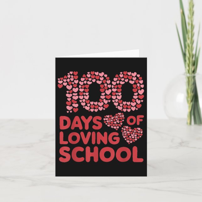 100 dagars Loving School Teacher Women 100 Dag Kort (Framsida)