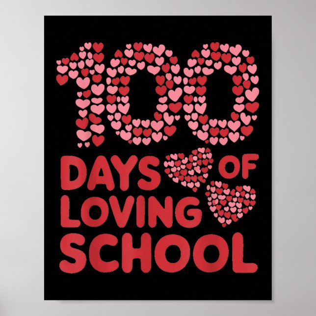 100 dagars Loving School Teacher Women 100 Dag Poster (Framsidan)