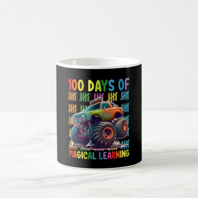 100 dagars Magic Learning Monster Lastbil School Kaffemugg (Center)