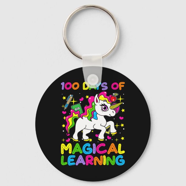 100 dagars magisk inlärning 100 skoldag u nyckelring (Framsida)