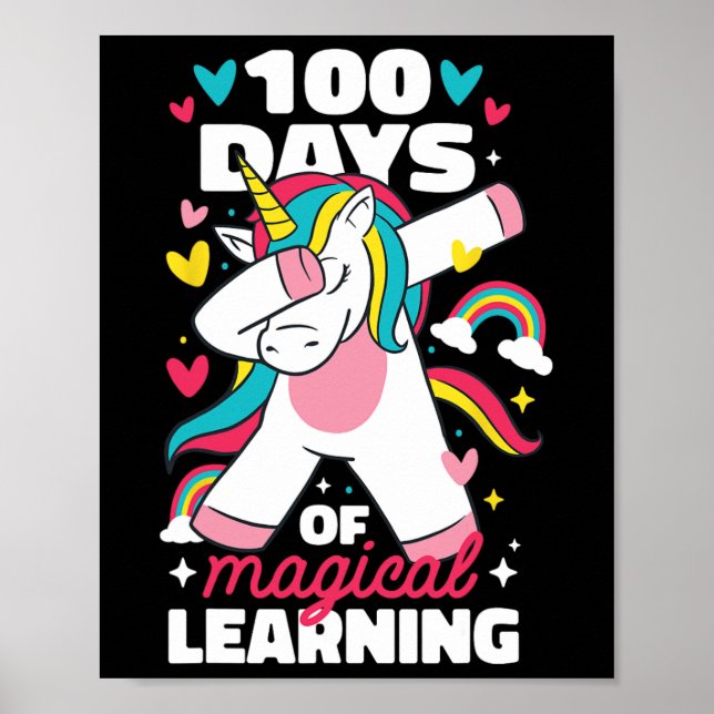 100 dagars magisk inlärning 100 skoldag u poster (Framsidan)