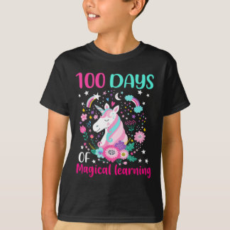 100 dagars magisk inlärning i unicorn t shirt