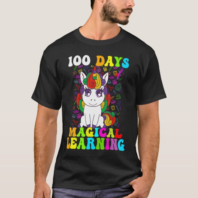 100 dagars magiskt lärande 100-dagarsutbildning i  t shirt (Framsida)