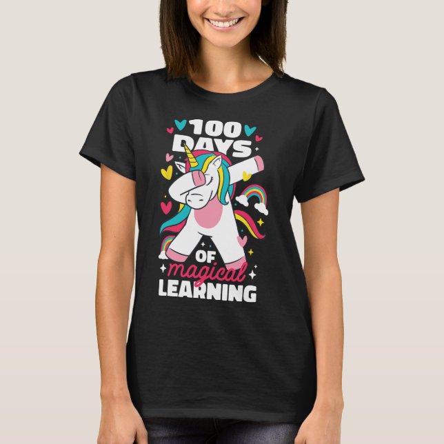 100 dagars magiskt lärande 100-dagarsutbildning i  t shirt (Framsida)
