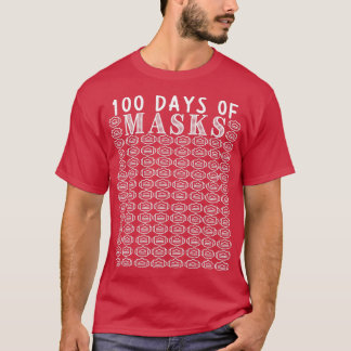 100 dagars Mask Funny Student-lärare 100 dagar T Shirt