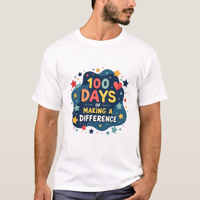 100 dagars medvetenhet om autism i skolan t shirt (Framsida)