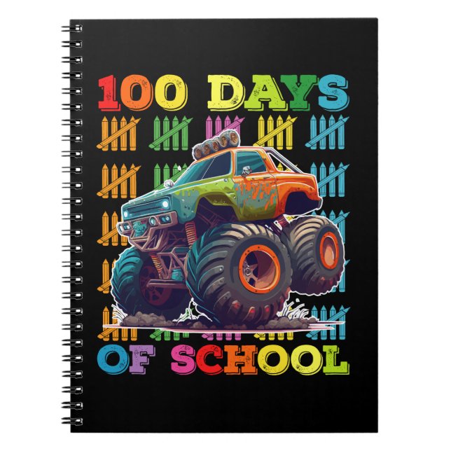 100 dagars monstertruck lärare elev anteckningsbok (Framsidan)