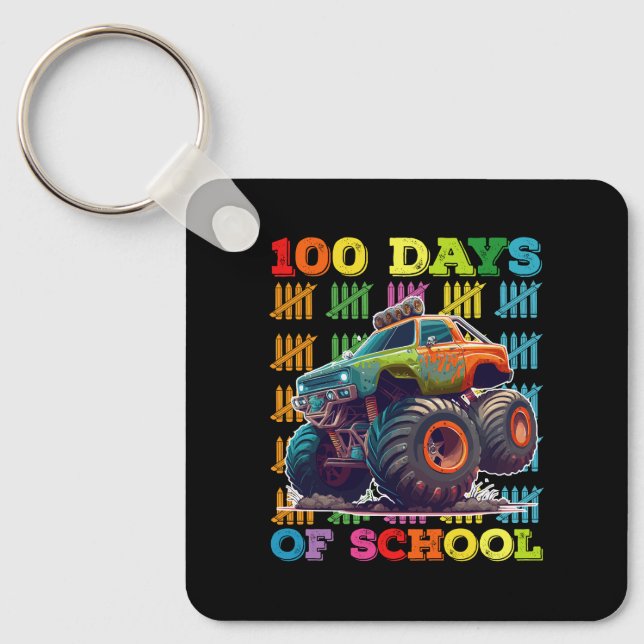 100 dagars monstertruck lärare elev nyckelring (Framsida)