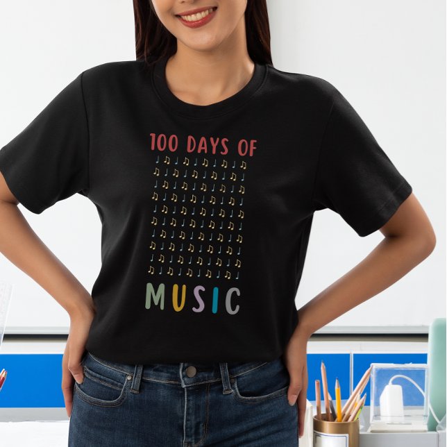 100 dagars Musik noter 100-dagslärare T Shirt (Skapare uppladdad)