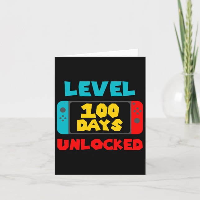 100 dagars olåst 100 dagars videospelare i skolan kort (Framsida)
