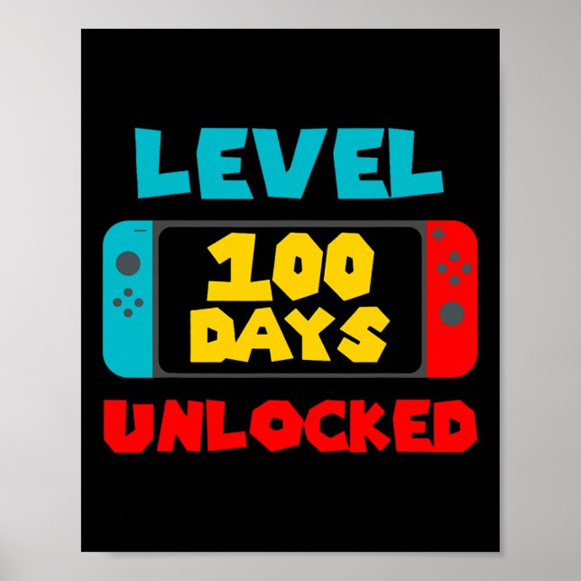 100 dagars olåst 100 dagars videospelare i skolan poster (Framsidan)