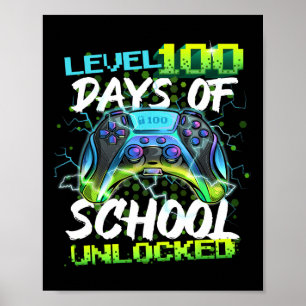 100 dagars olåst Gamer Boy Video G Poster