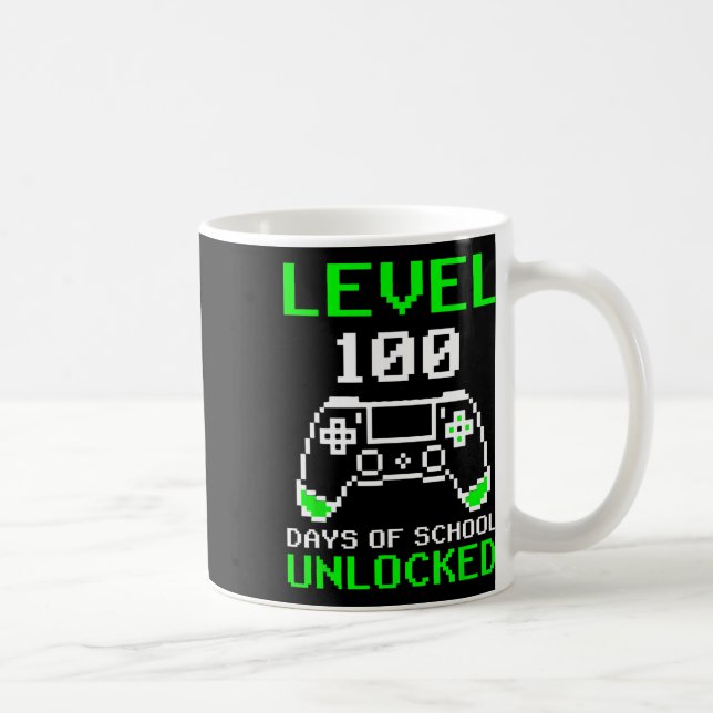 100 dagars olåsta spel för spelfantaster i skolan kaffemugg (Höger)