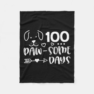 100 dagars pawsomeness Puppy Cute Hund 100 D Fleecefilt
