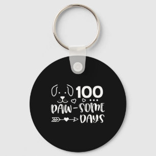 100 dagars pawsomeness Puppy Cute Hund 100 D Nyckelring