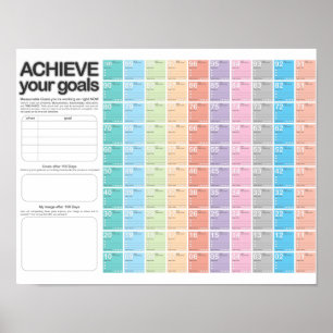 100 Dagars Planeringskalender D-Dag Poster