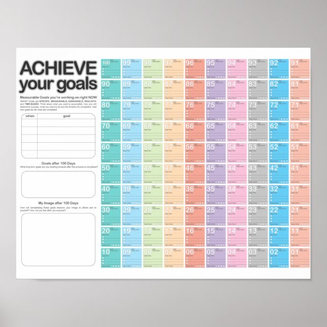 100-dagars planeringskalender D-dag Poster (Framsidan)