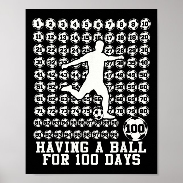 100 dagars pojkfotboll 100:e skoldagen poster (Framsidan)
