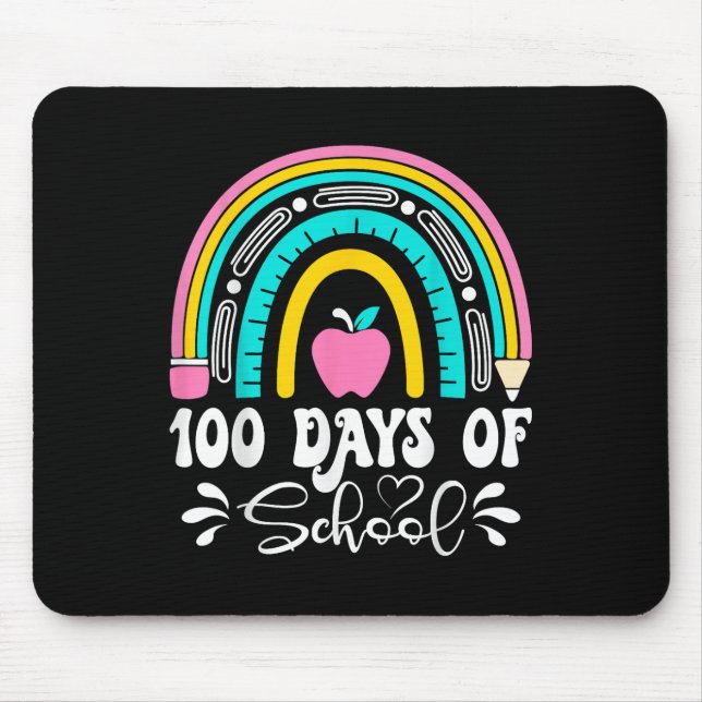 100 dagars regnbåge för skollärare 100 dagars musmatta (Framsidan)