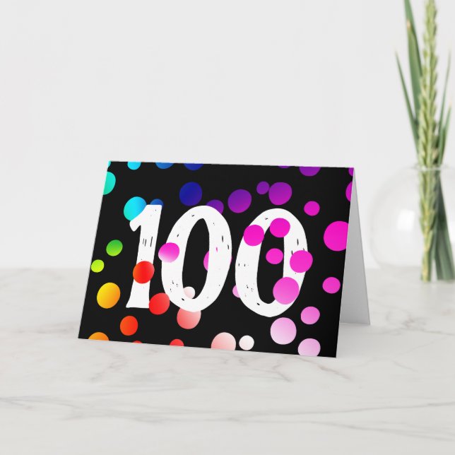 100 dagars regnbågsdukar på svart kort (Framsida)