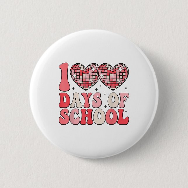 100 dagars Retro Disco-besök i skolan 100 dagar Knapp (Framsida)