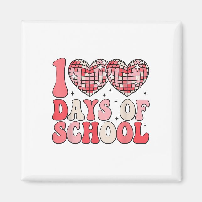 100 dagars Retro Disco-besök i skolan 100 dagar Magnet (Framsidan)