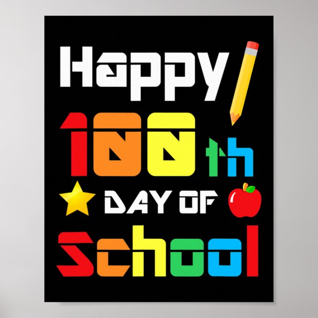 100 dagars Roligt för skollärare Poster (Framsidan)