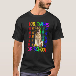 100 dagars schaktglasögon i tyska shepherd t shirt