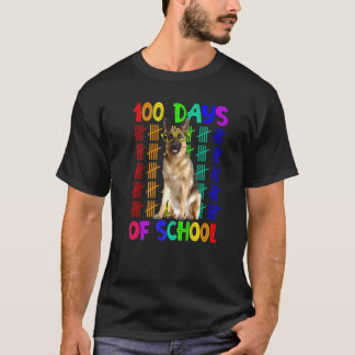 100 dagars schaktglasögon i tyska shepherd t shirt