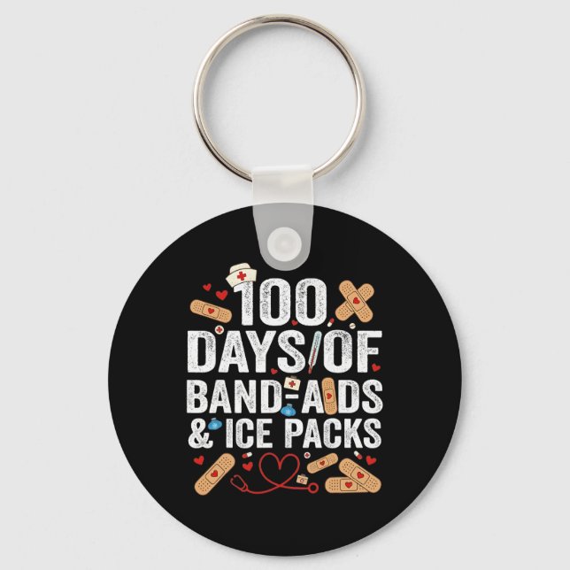 100 dagars sjuksköterska 100 dag Nd Aids Student F Nyckelring (Framsida)