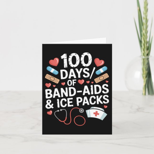 100 dagars sjuksköterska 100 dagars tejp student kort (Framsida)