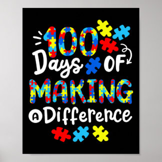 100 dagars Skapar av en annan skolbarnautism Poster