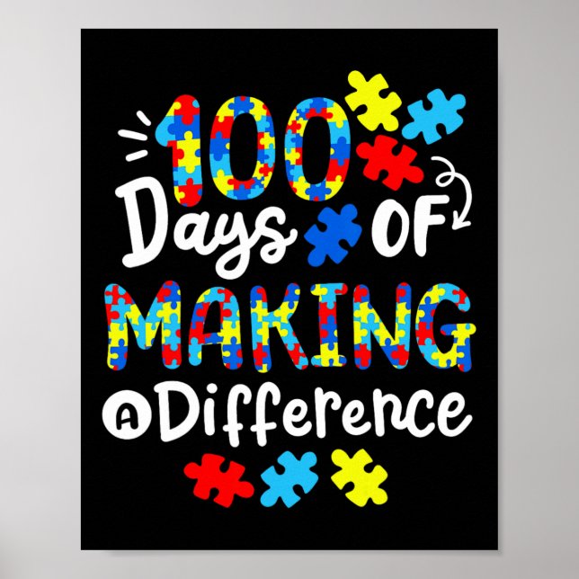 100 dagars Skapar av en annan skolbarnautism Poster (Framsidan)