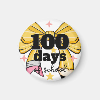 100 dagars skol-gul pennbågsmagnet magnet