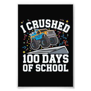 100 dagars skol Monster Truck 100:e dagen skola Fototryck