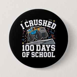 100 dagars skol Monster Truck 100:e dagen skola Knapp