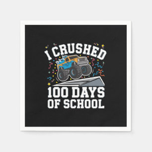 100 dagars skol Monster Truck 100:e dagen skola Pappersservett