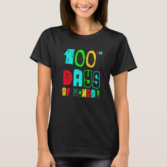 100 dagars skola 100:e dagen lärare studenter pojk t shirt (Framsida)