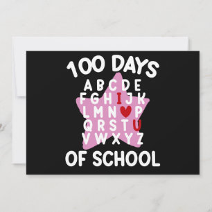 100 dagars skola alfabet 100:e dagen lärare inbjudningar