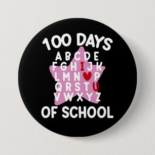 100 dagars skola alfabet 100:e dagen lärare knapp