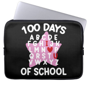 100 dagars skola alfabet 100:e dagen lärare laptop fodral