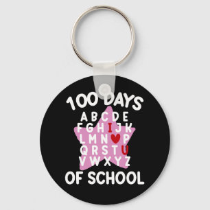 100 dagars skola alfabet 100:e dagen lärare nyckelring