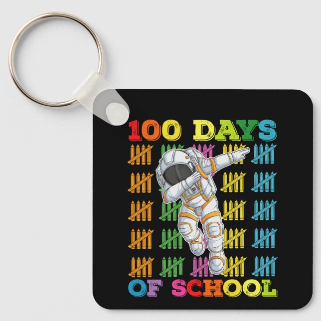 100 dagars skola astronaut lärare nyckelring (Framsida)
