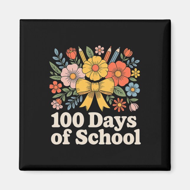 100 dagars skola blomsterklassrum  magnet (Framsidan)