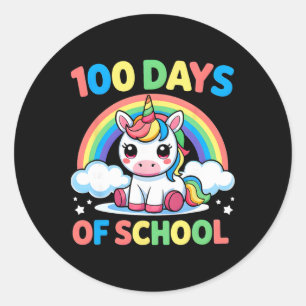 100 dagars skola enhörning 100 dagar smartare 100: runt klistermärke